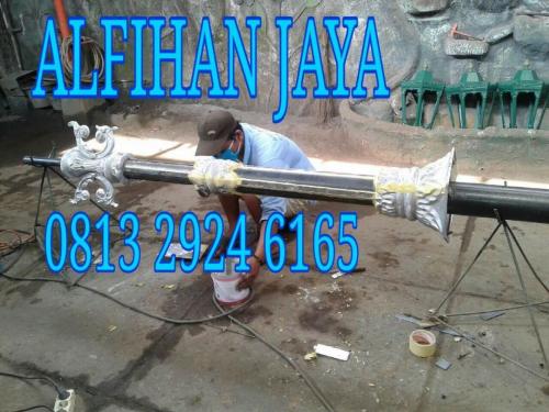 membuat tiang lampu taman